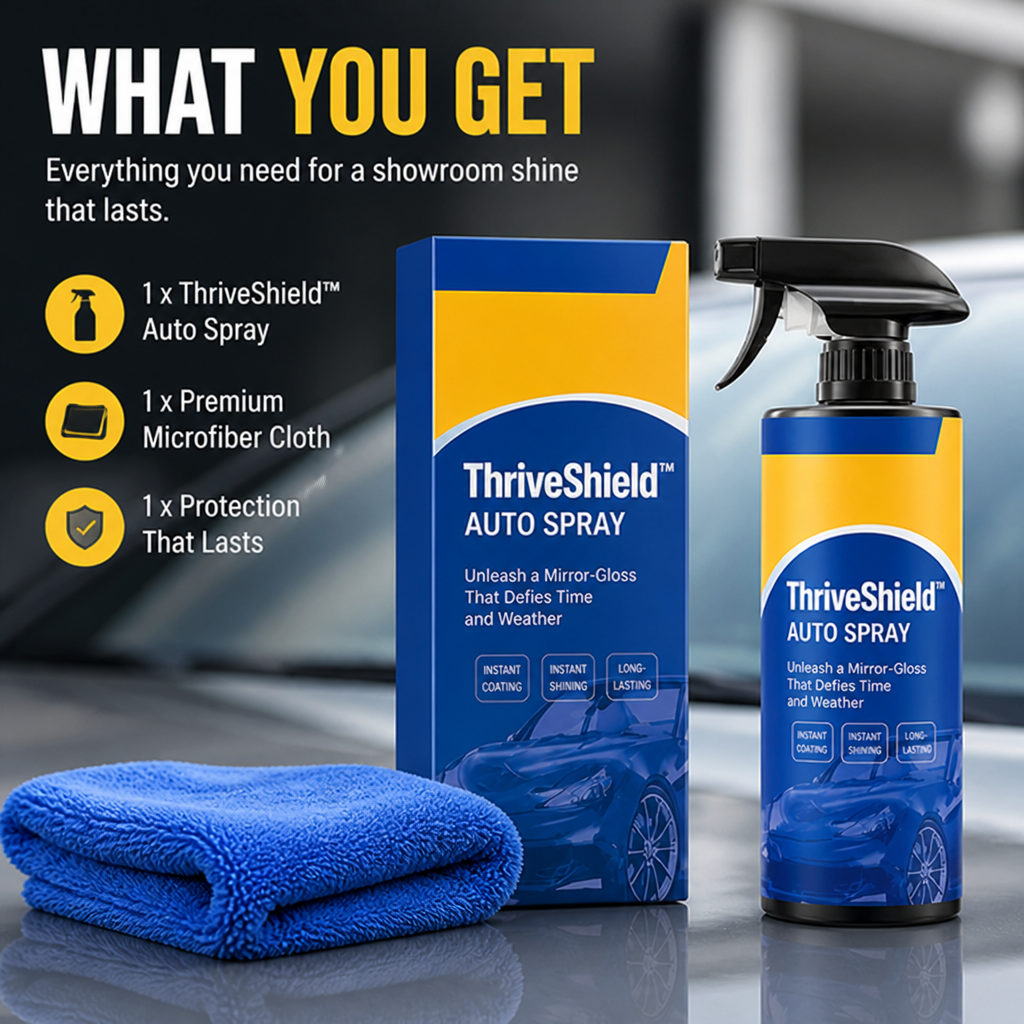 ThriveShield™ Auto Spray — Unleash a Mirror-Gloss That Defies Time and Weather
