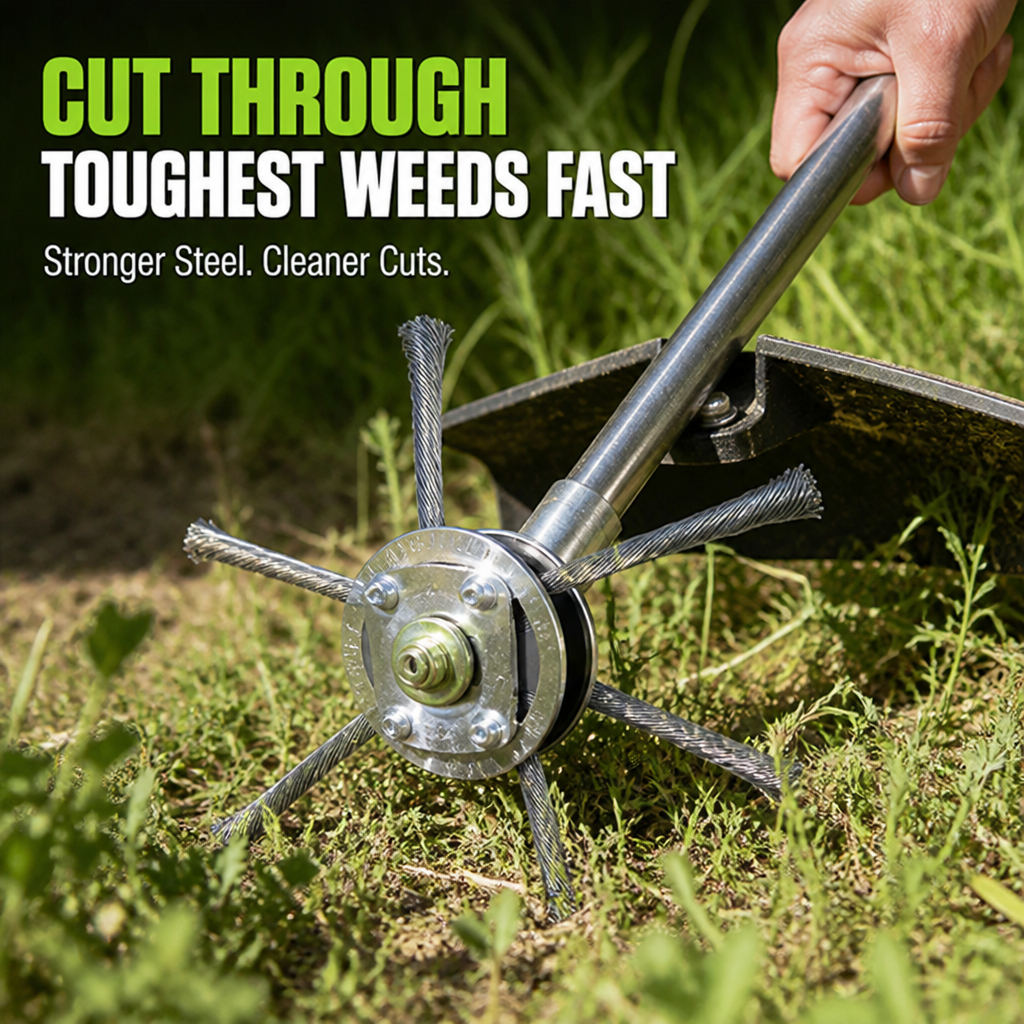 BladeEdge™ Wire Trimmer Head — Dominate Tough Weeds and Reclaim Your Yard in Minutes