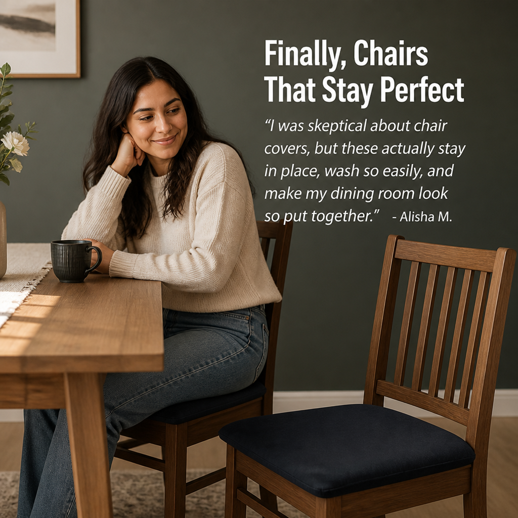 FlexiSeat™ — Wrap Your Chairs in Flawless Comfort and Effortless Elegance Every Day