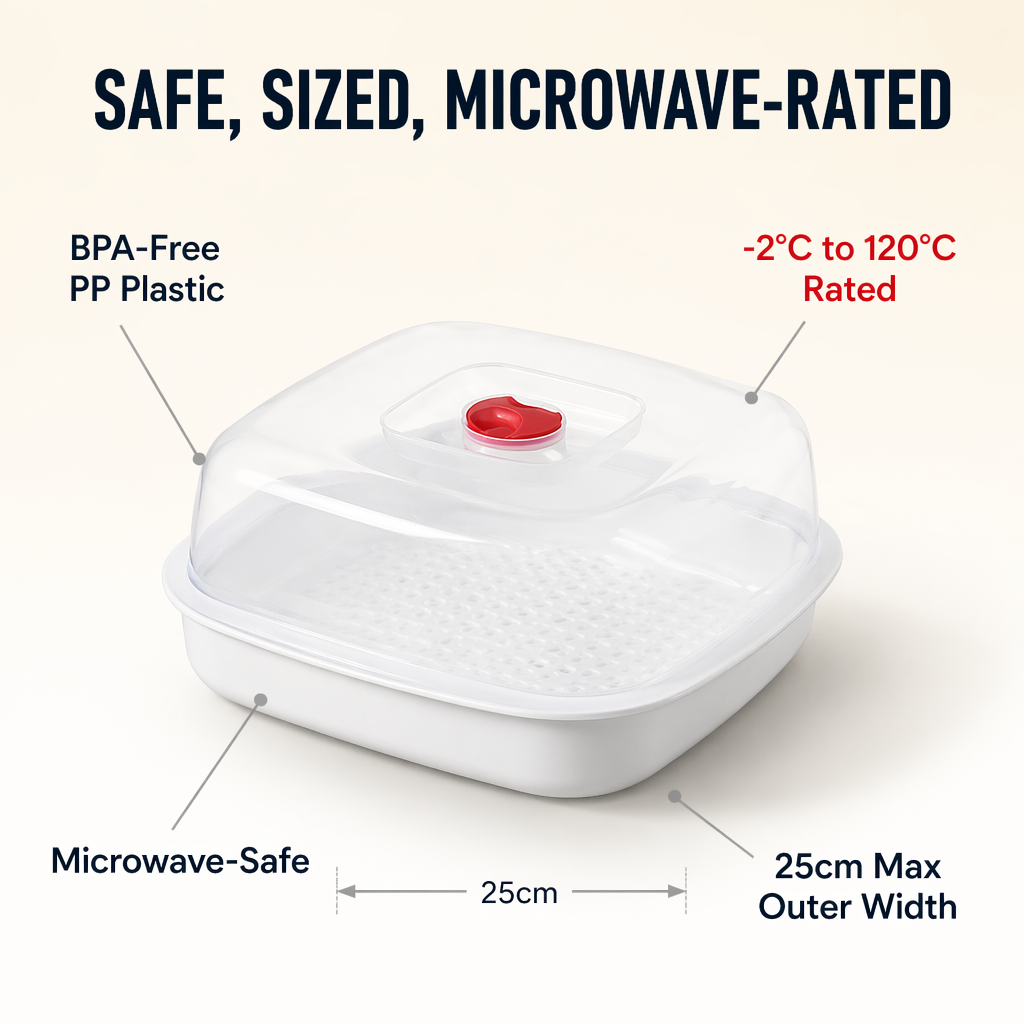VaporLux™ — Steam Dumplings, Fish & Veggies Right in Your Microwave
