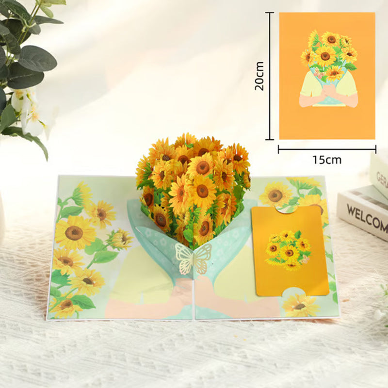 3D Pop-Up Card - Keep Love Alive with Stunning Floral Magic