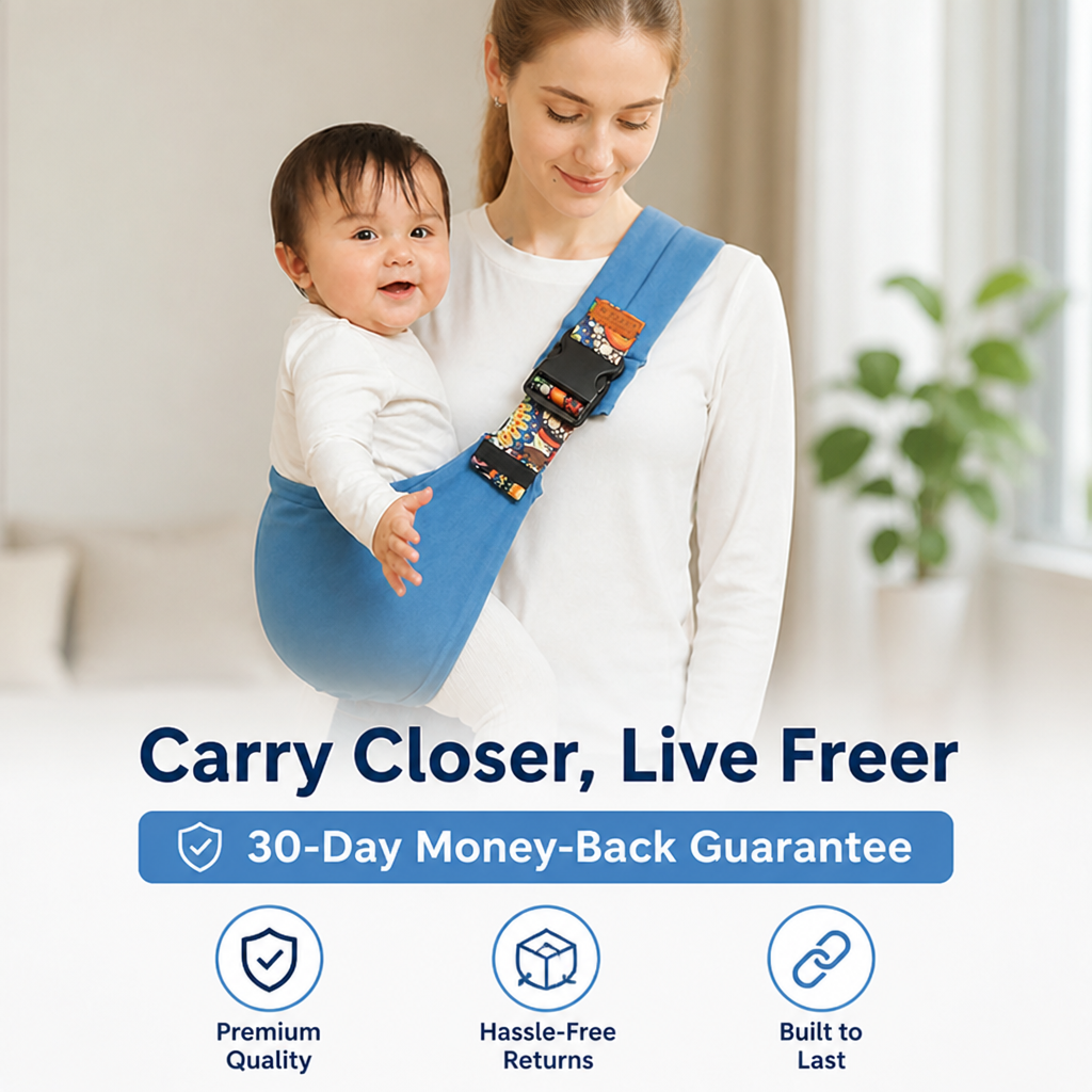 GlideNest™ BabySling — Feel the Joy of Hands-Free, Hug-Like Comfort Every Step of the Way