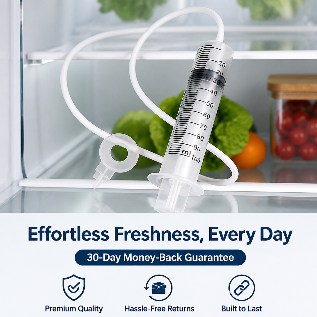 FreshFlowFix™ — Instantly Stop Leaks and Evict Fridge Odors for Good