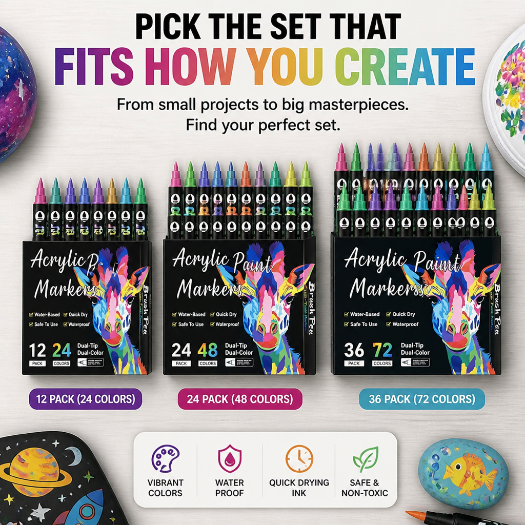 HyperLuxe™ Acrylic Paint Pens — Ignite Your Creativity with Bold, Lasting Colors That Never Fade