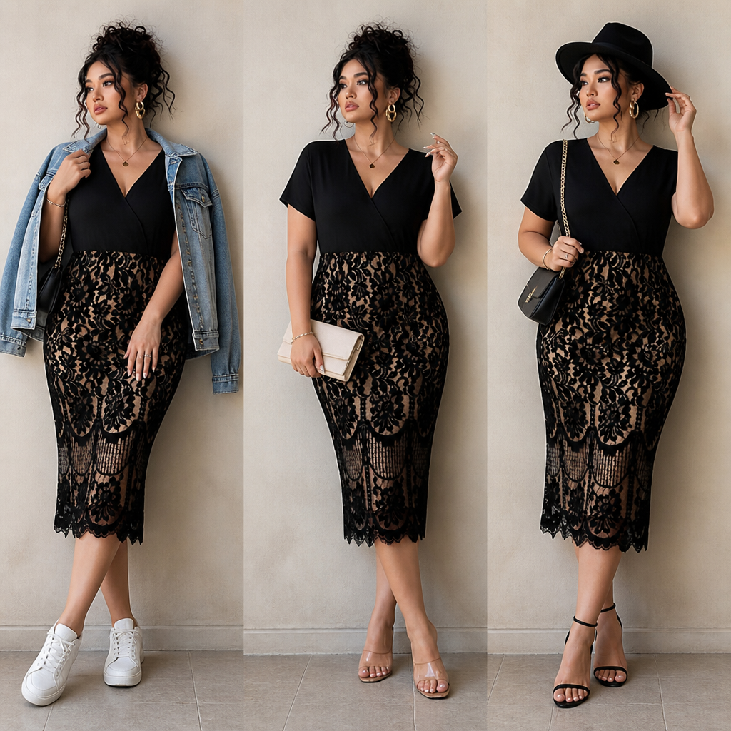 LuminaFleur™ Lace Evening Dress — Unleash Stunning Confidence with Every Curve You Own