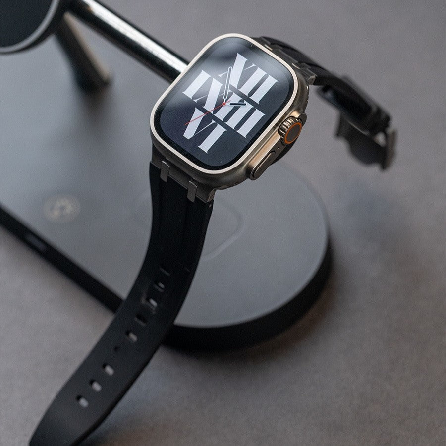 Thick Silicone Strap with Titanium Connector for Apple Watch
