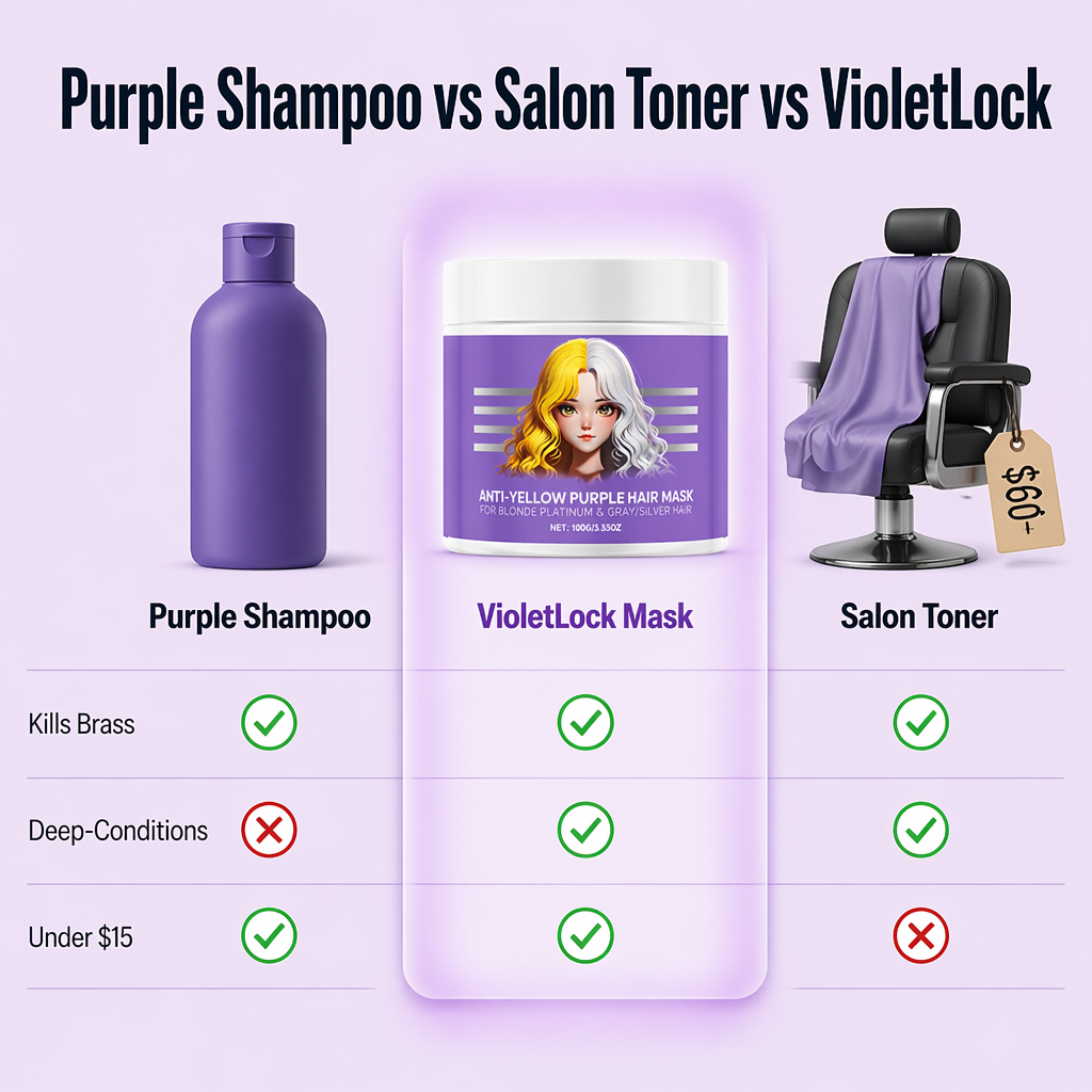 VioletLock™ — Kill Brassy Yellow, Deep-Condition & Keep Blonde Cool Between Salon Visits
