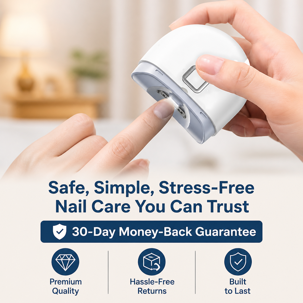 QuietTrim™ — Finally, Stress-Free Nail Care That Keeps Every Finger Safe and Clean