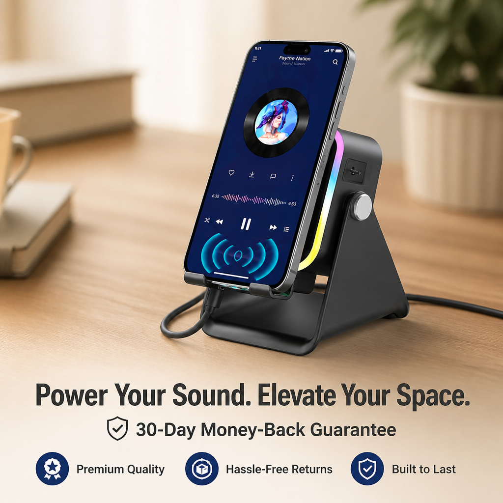 SoundFlect™ — Instantly Transform Your Desk into a Powerhouse of Sound, Light, and Style