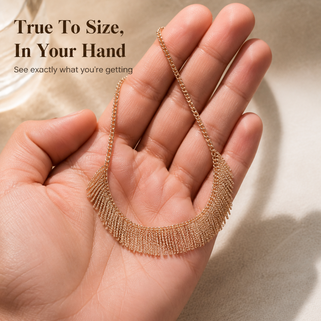 CascadeLuxe™ — Flowing Gold Elegance That Keeps You Comfortable All Day