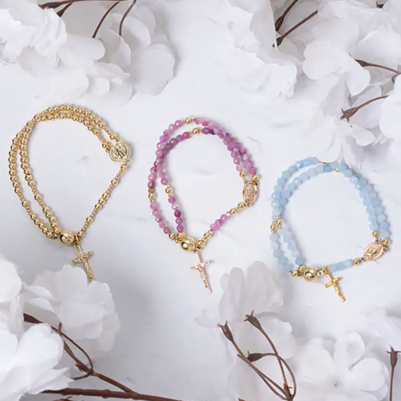 Handcrafted Beaded Prayer Bracelet with Magnetic Clasp