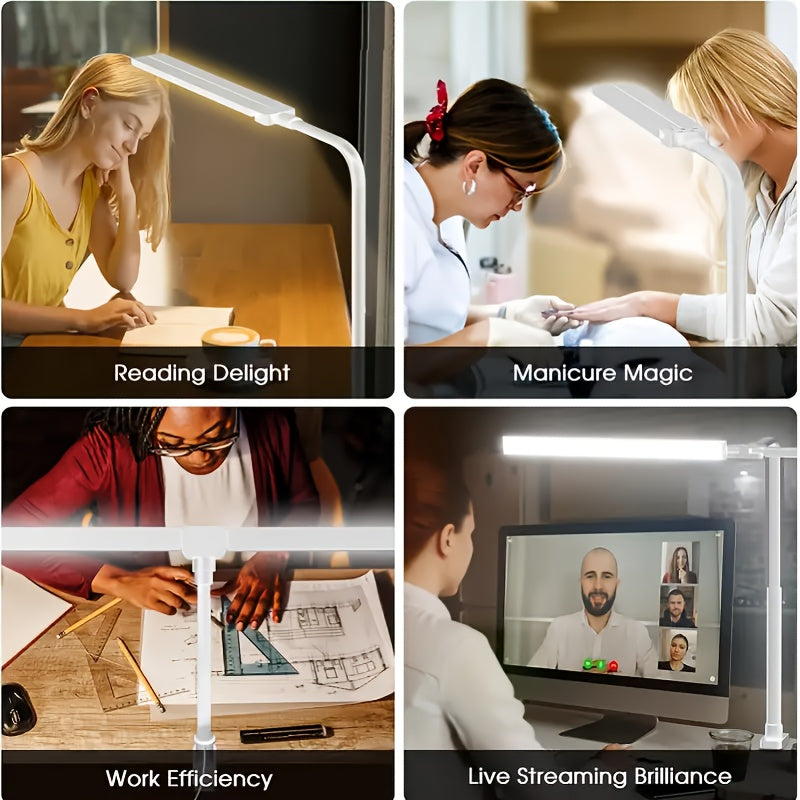 Clamp-On LED Desk Lamp