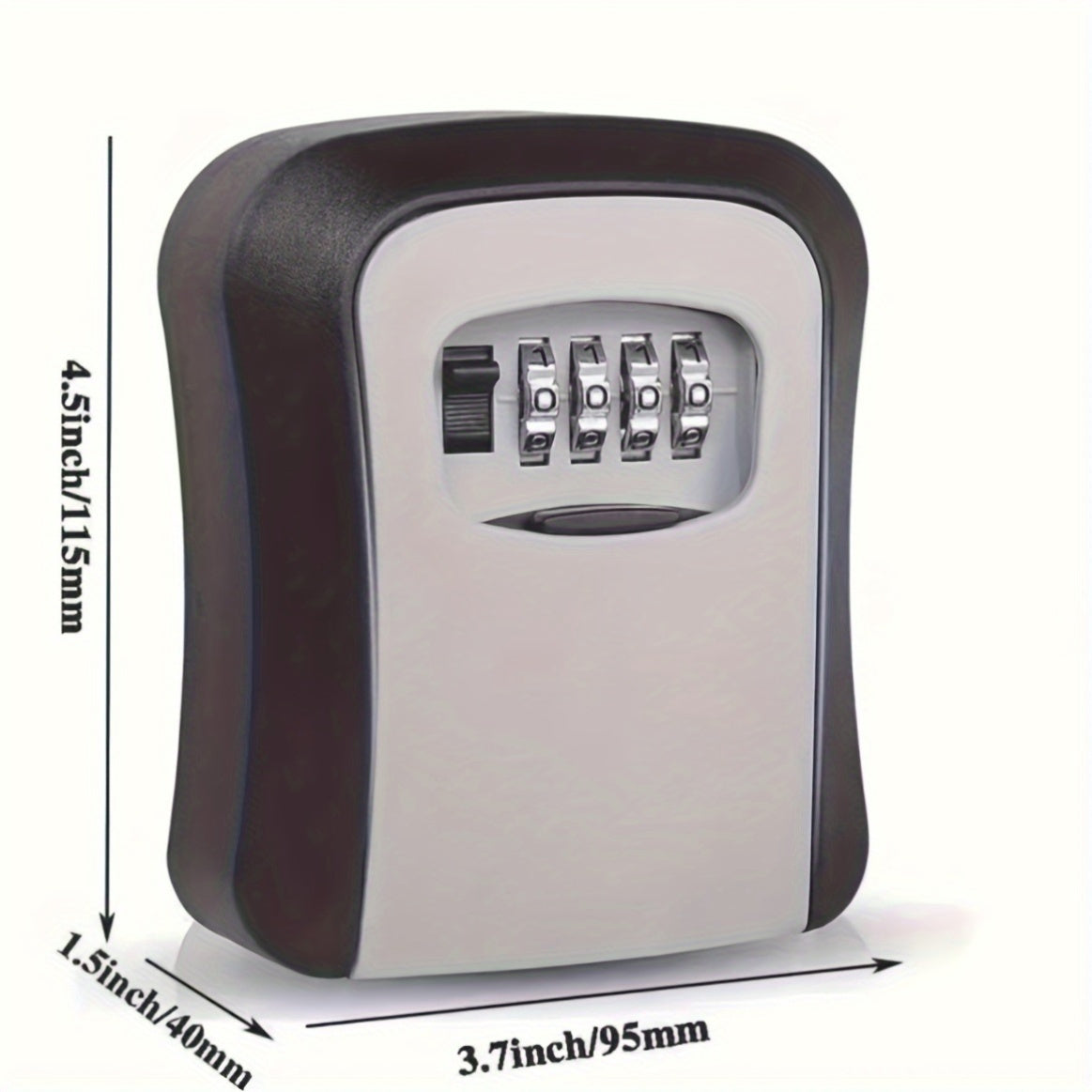 Outdoor Key Safe with Combination Lock and Cover
