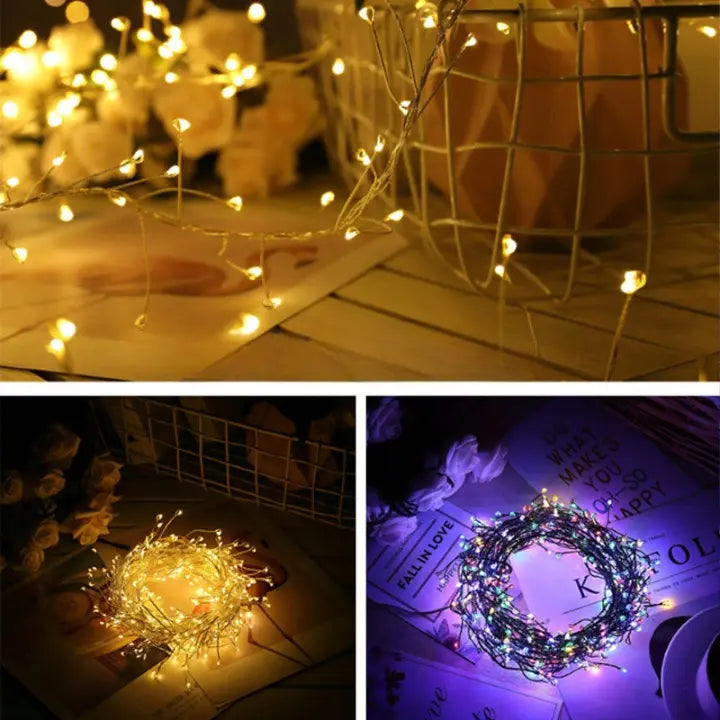 LED Holiday Tree String Lights – Bright & Secure Christmas Decor Lighting