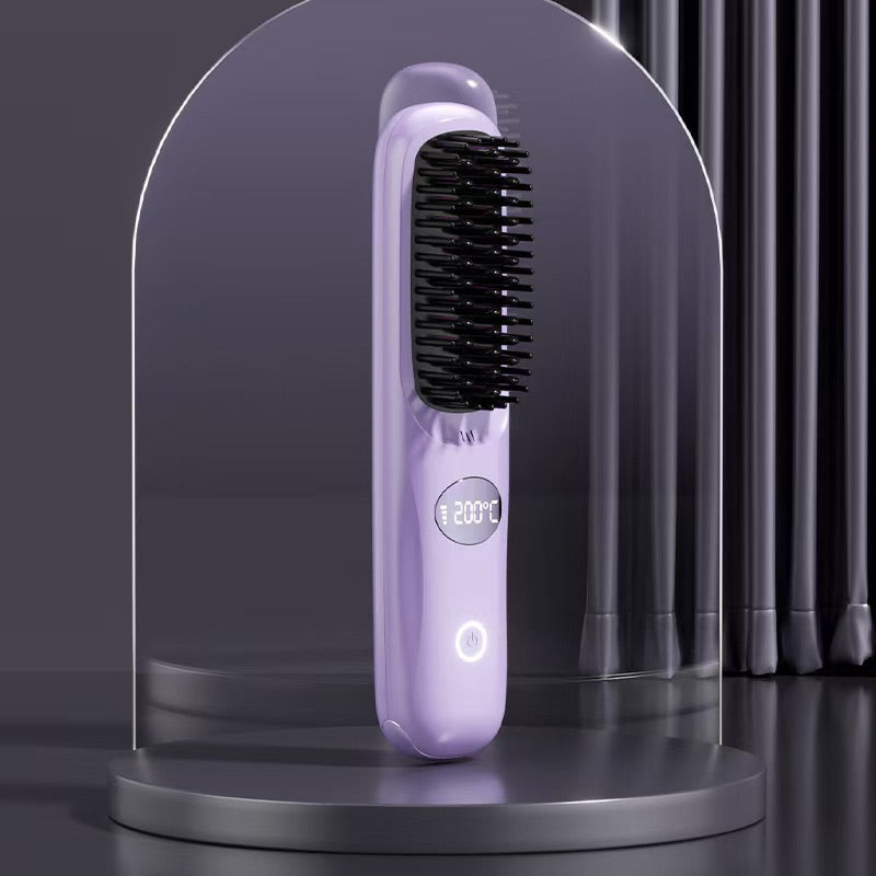 Wireless Straightening Brush for Silky Shine in 5 Minutes