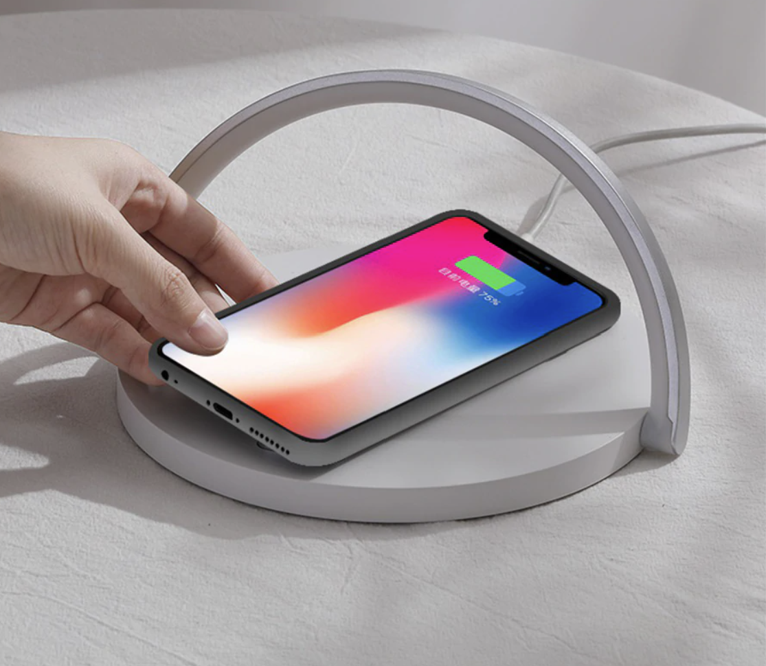 LED Nightstand Lamp with Wireless Charging Pad