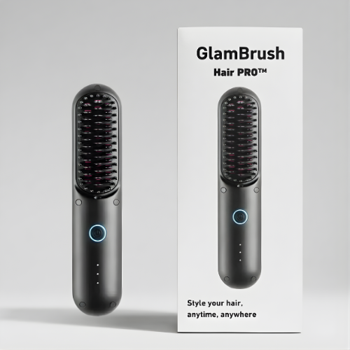 LuxeGlide™ Heat Brush — Transform Frizz into Silky Shine Instantly Without Pain or Damage