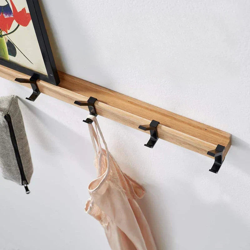 Wall-Mounted Coat Hanger with Adjustable Double Hooks | Space-Efficient Storage | Adjustable Double Hooks | Nordivo