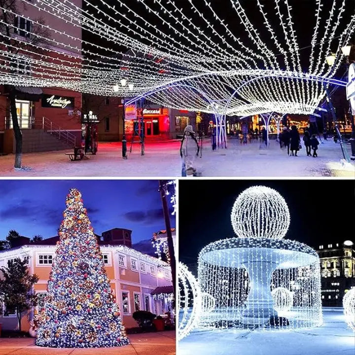 LED Holiday Tree String Lights – Bright & Secure Christmas Decor Lighting