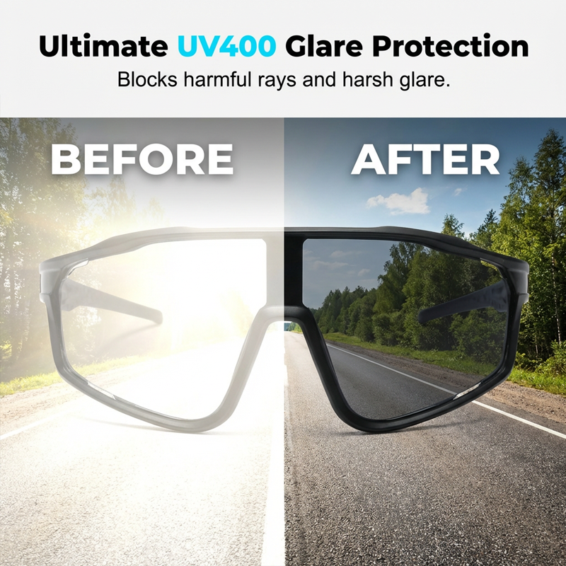 Photochromic Sports Sunglasses with UV Protection