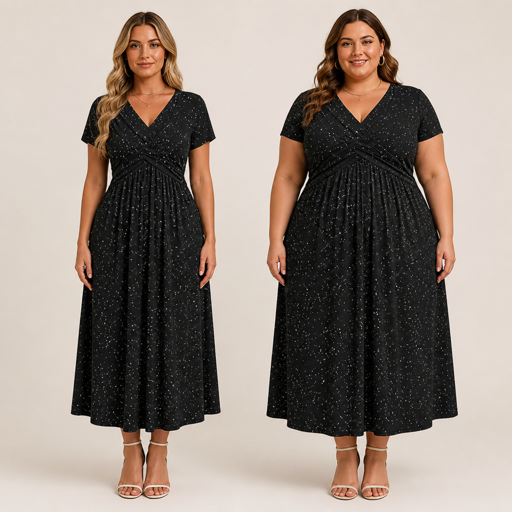 LuminaCurve™ Twisted V-Neck Dress — Own Every Curve with Effortless Elegance and Hidden Freedom