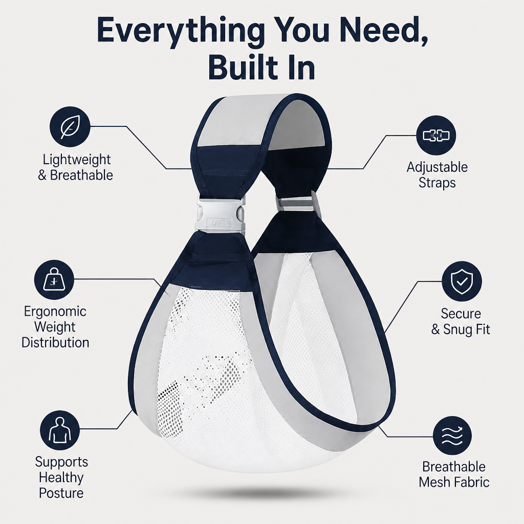 LumaNest™ Sling — Carry Longer, Feel Lighter, Bond Deeper