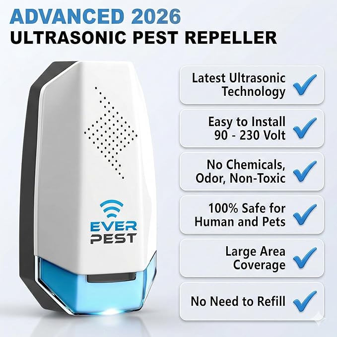 Set of 2 Ultrasonic Pest Repellers with Night Light