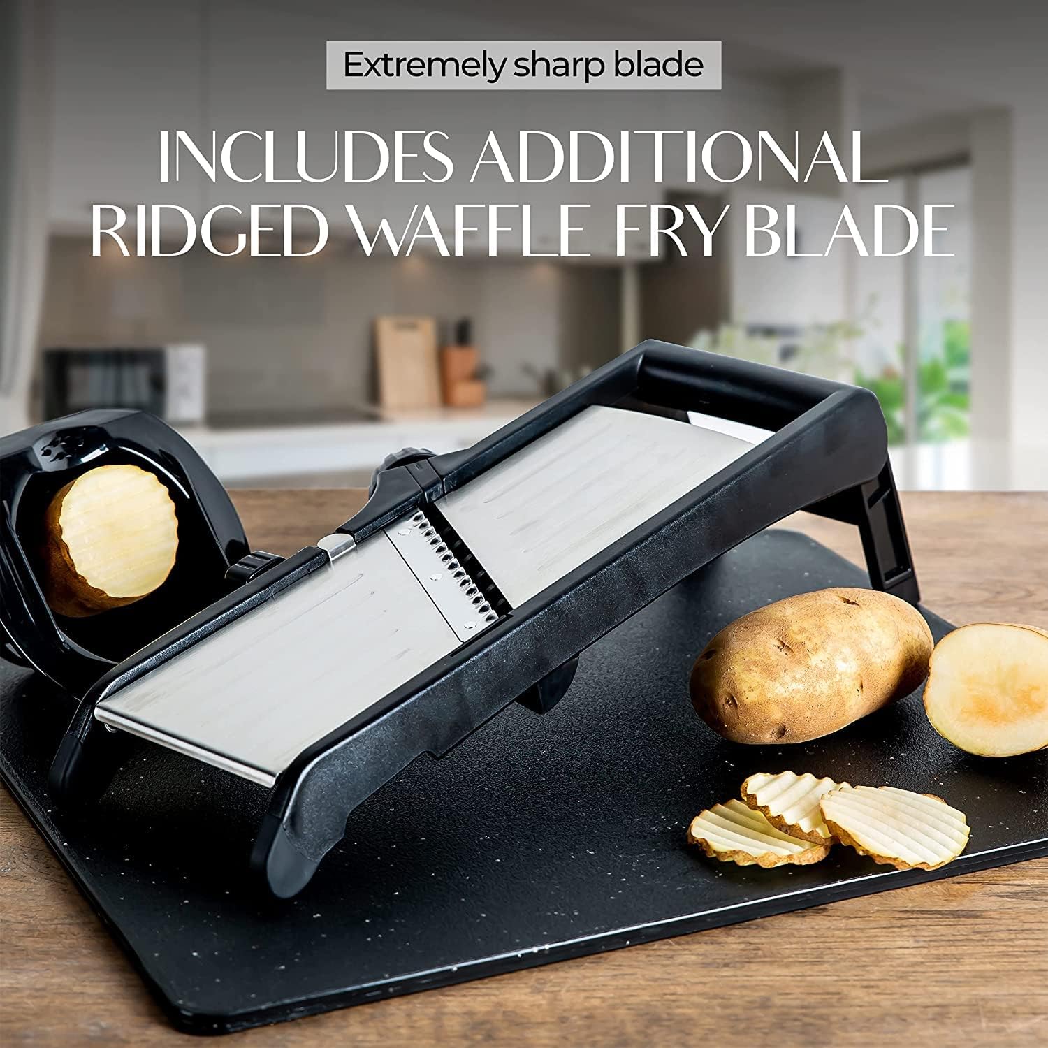 Precision Food Slicer with Safety Gloves – Safe Kitchen Tool for Meal Prep