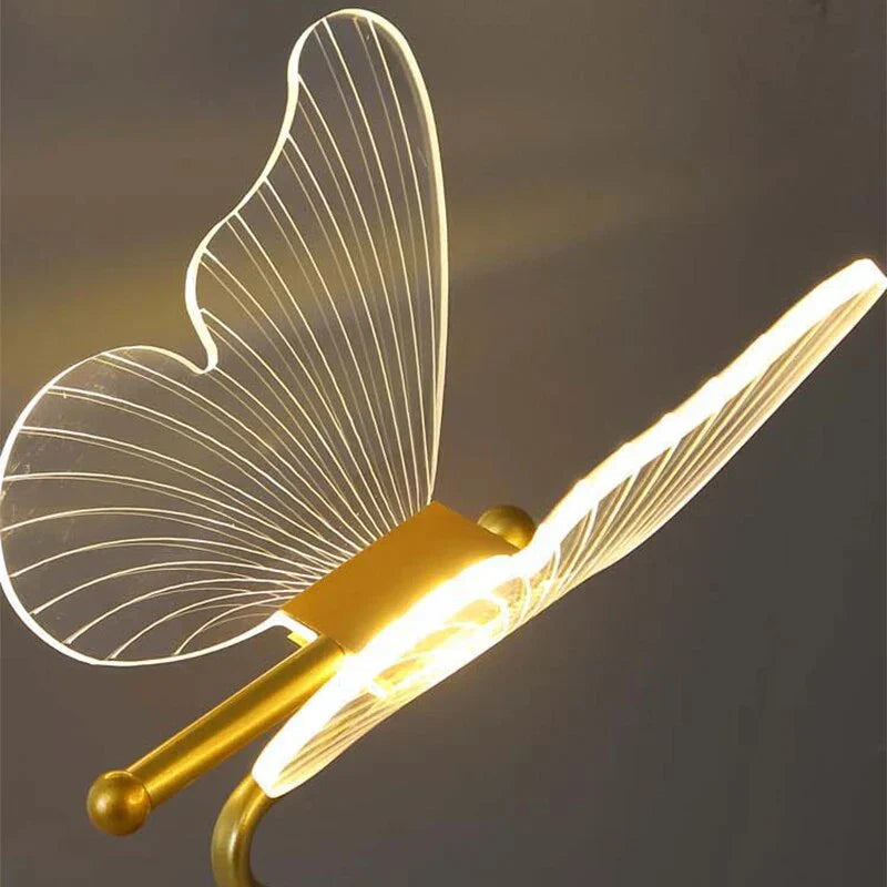 Butterfly LED Desk Lamp with Acrylic Wings – Warm Ambient Light