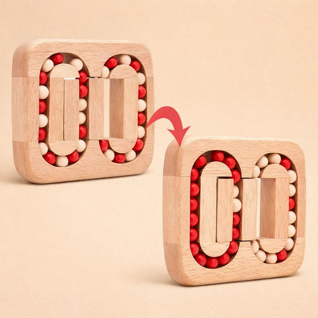 Wooden rotating puzzle game