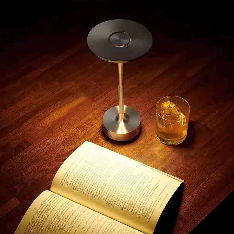 Wireless LED Desk Lamp with Touch Dimmer – Aluminum, IP44