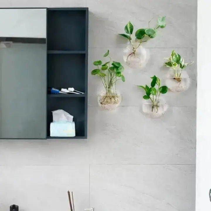 ClearView Glass Wall Planter™ — Elevate Your Space with Effortless Freshness and Modern Calm