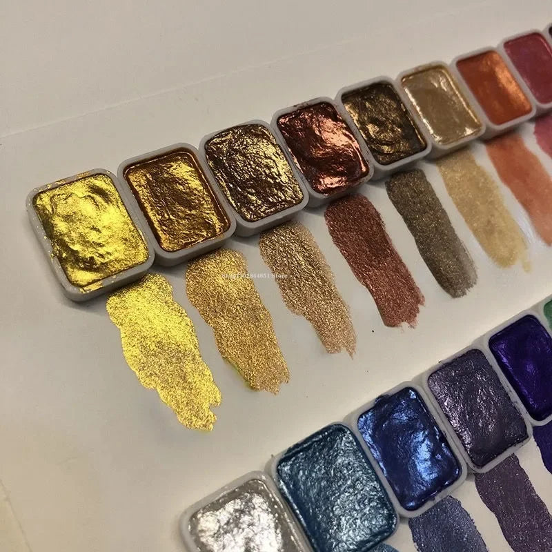 VibraLux™ Metallic Watercolors — Ignite Your Art with Blinding Sparkle and Hypnotic Shine