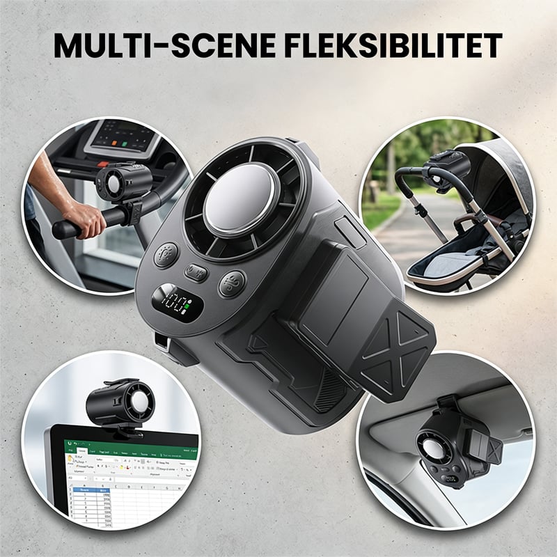Portable Clip Fan with Cooling Feature | 6000mAh Battery