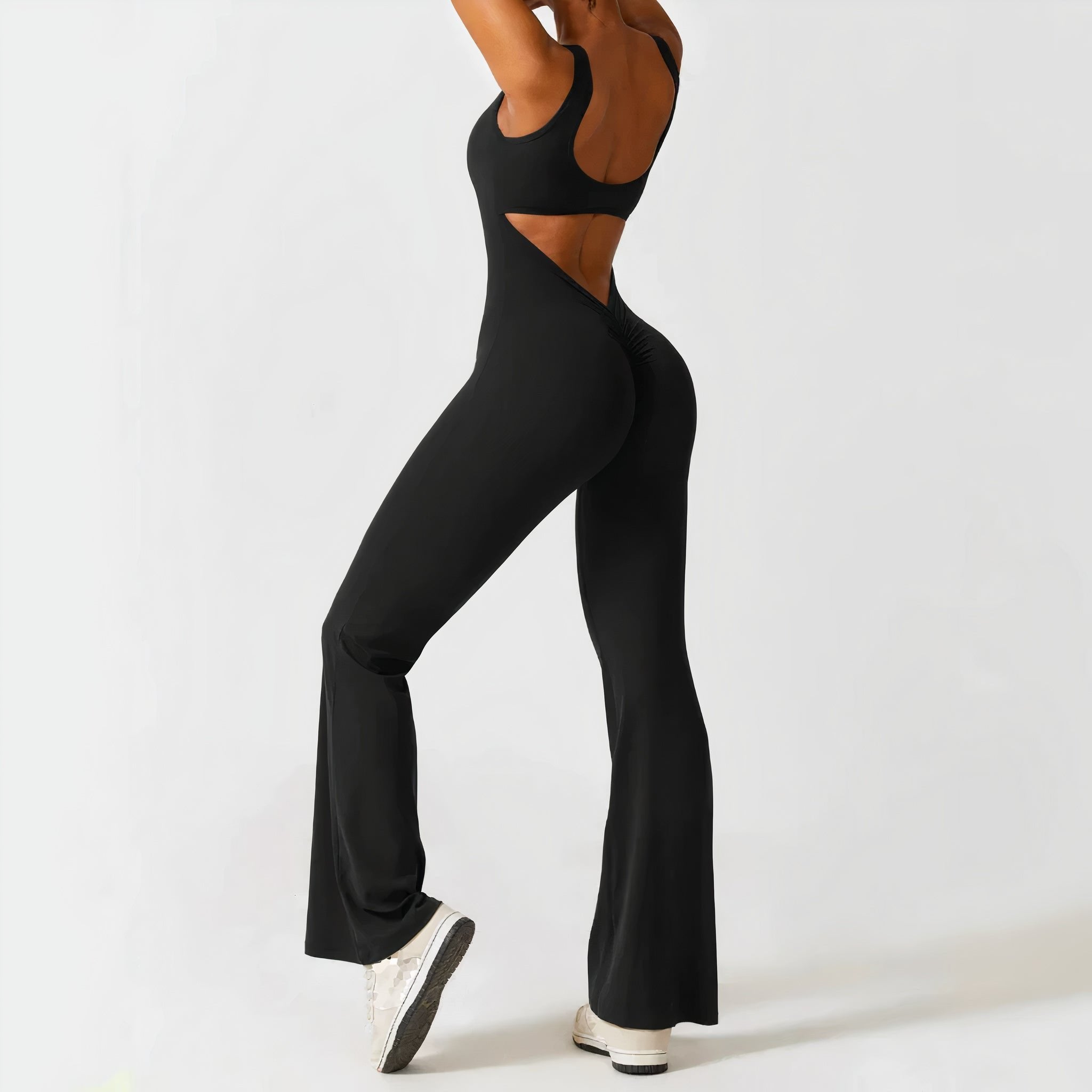 🎄FLASH Sale 49% OFF🔥Scrunch V-Back Flared Jumpsuit