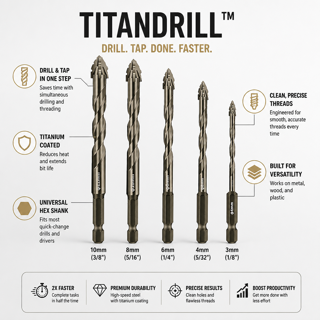 TitanDrill™ — Slash Your Work Time with Flawless, Titanium-Sharp Precision