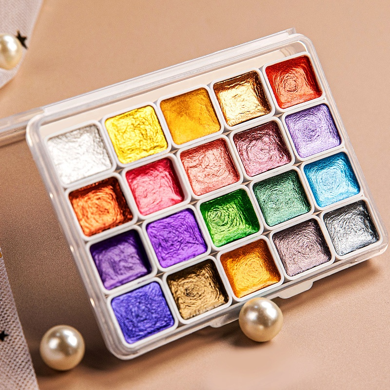 VibraLux™ Metallic Watercolors — Ignite Your Art with Blinding Sparkle and Hypnotic Shine