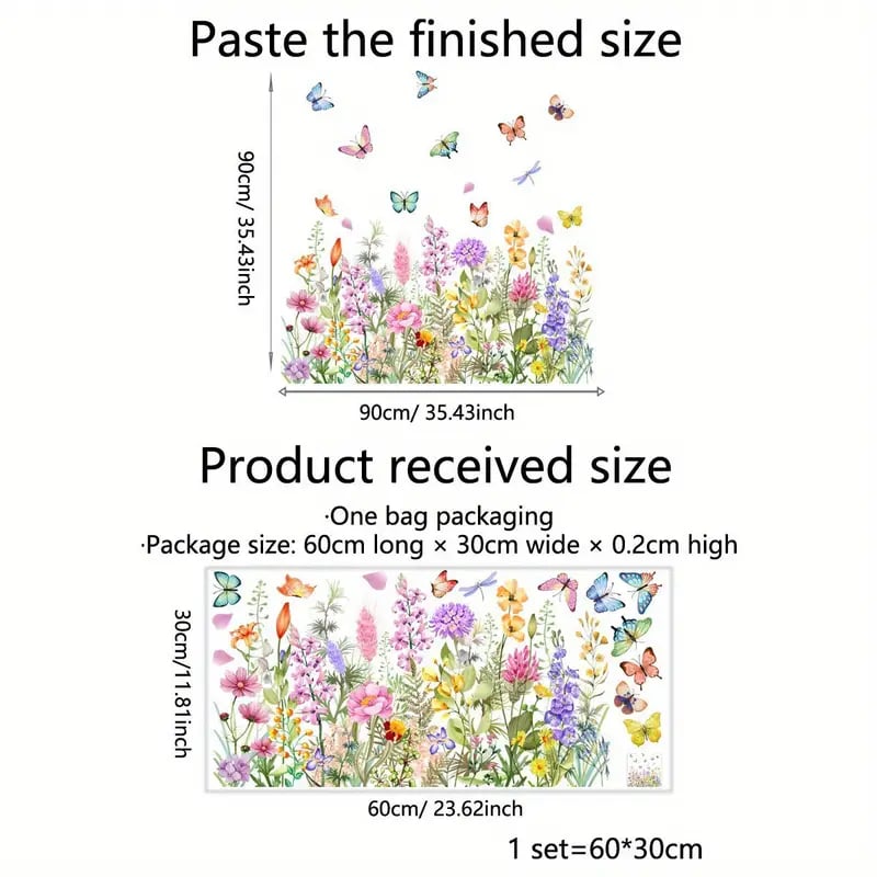 1+1 Free | Colorful Flower Bouquet Window Stickers
