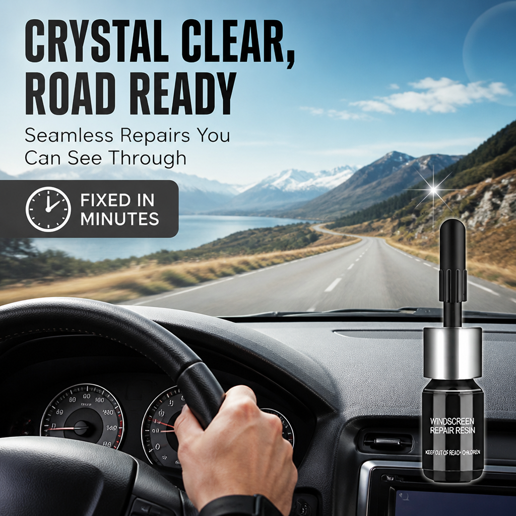 CrystalGuard™ Repair Kit — Clear, Strong Glass That Stops Cracks Cold in Minutes