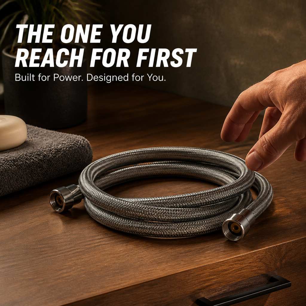HydroForce™ Braided Shower Hose — Unleash a Leak-Free, Power-Packed Shower You’ll Crave Every Day