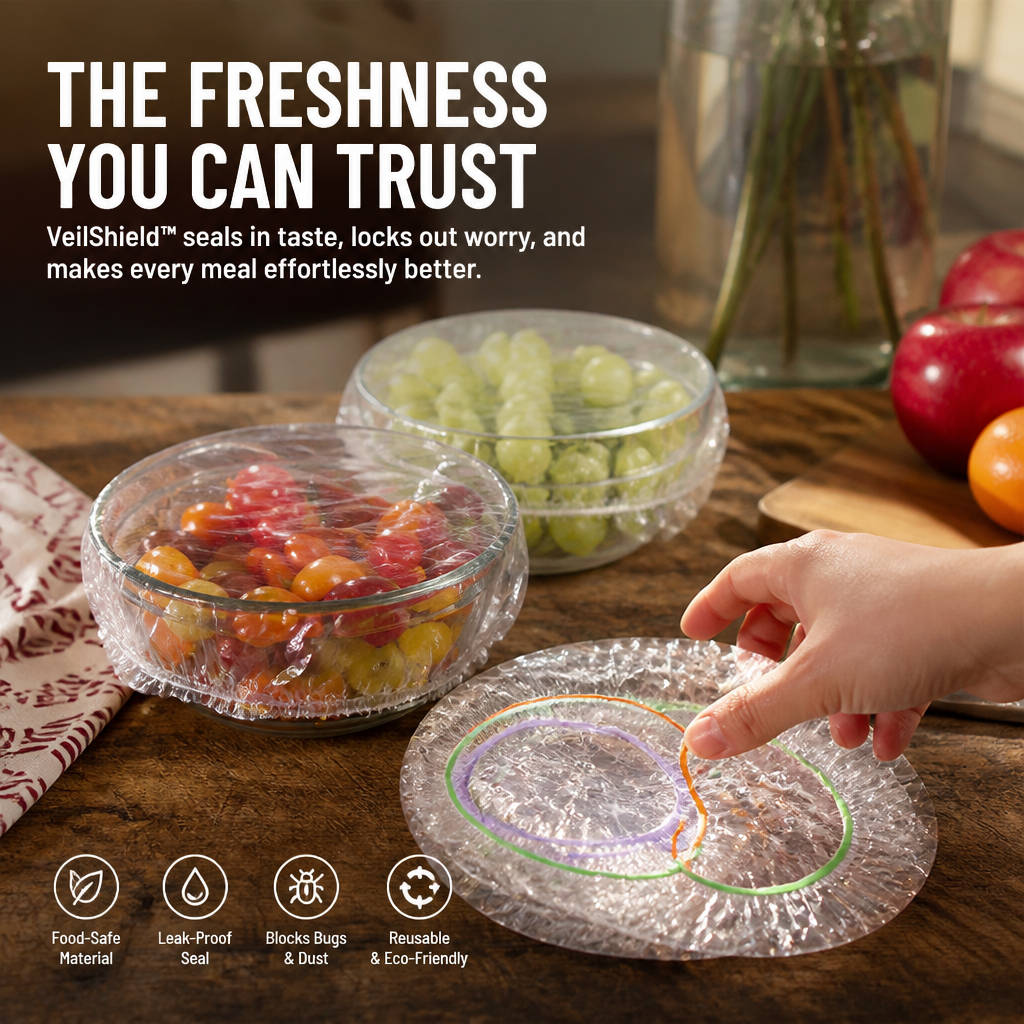 VeilShield™ — Keep Every Meal Perfectly Fresh and Mess-Free, Effortlessly