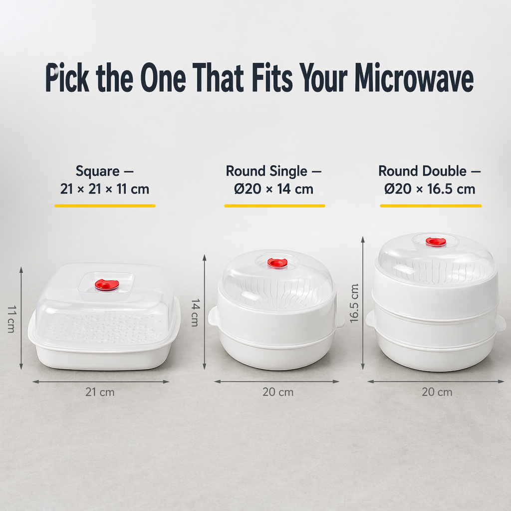 VaporLux™ — Steam Dumplings, Fish & Veggies Right in Your Microwave