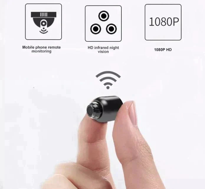 1080P Mini WiFi Cameras - Dual Pack with 140-Degree Wide Angle, Night Vision & Motion Detection