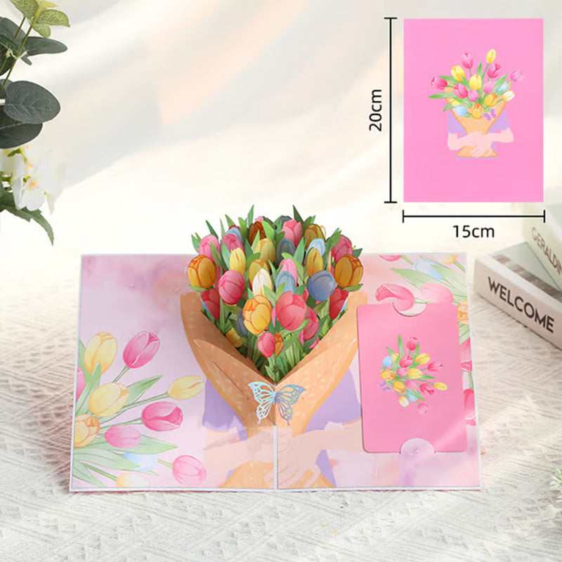 3D Pop-Up Card - Keep Love Alive with Stunning Floral Magic