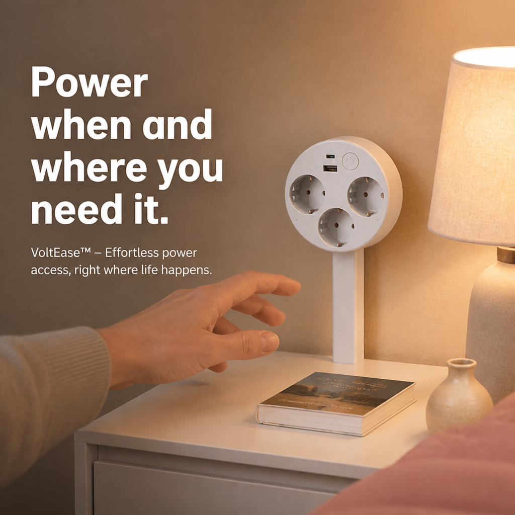 VoltEase™ — Effortless Power Access That Ends Your Outlet Struggles