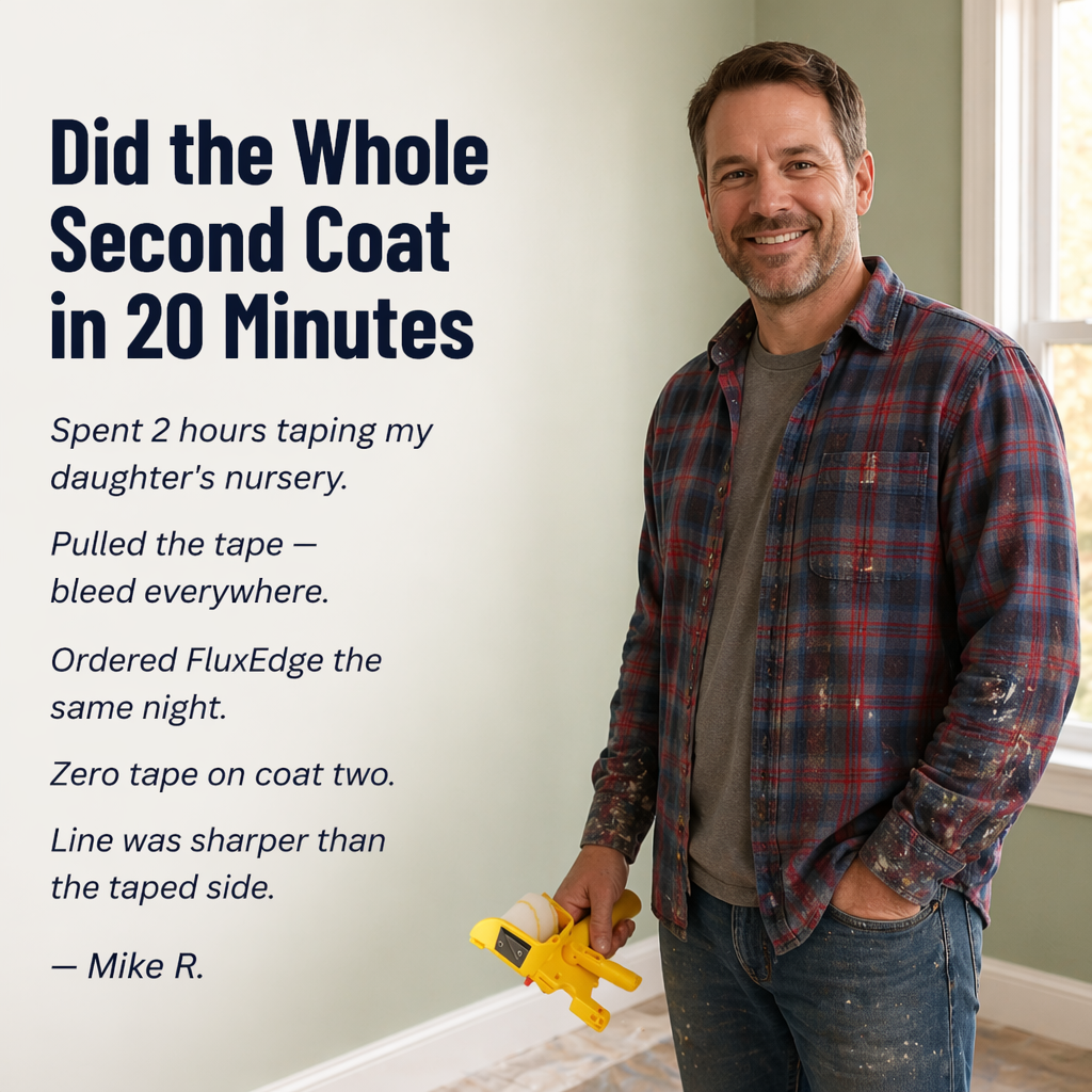 FluxEdge™ Paint Edger — Paint Razor-Sharp Lines Without Tape, Drips, or Touch-Ups