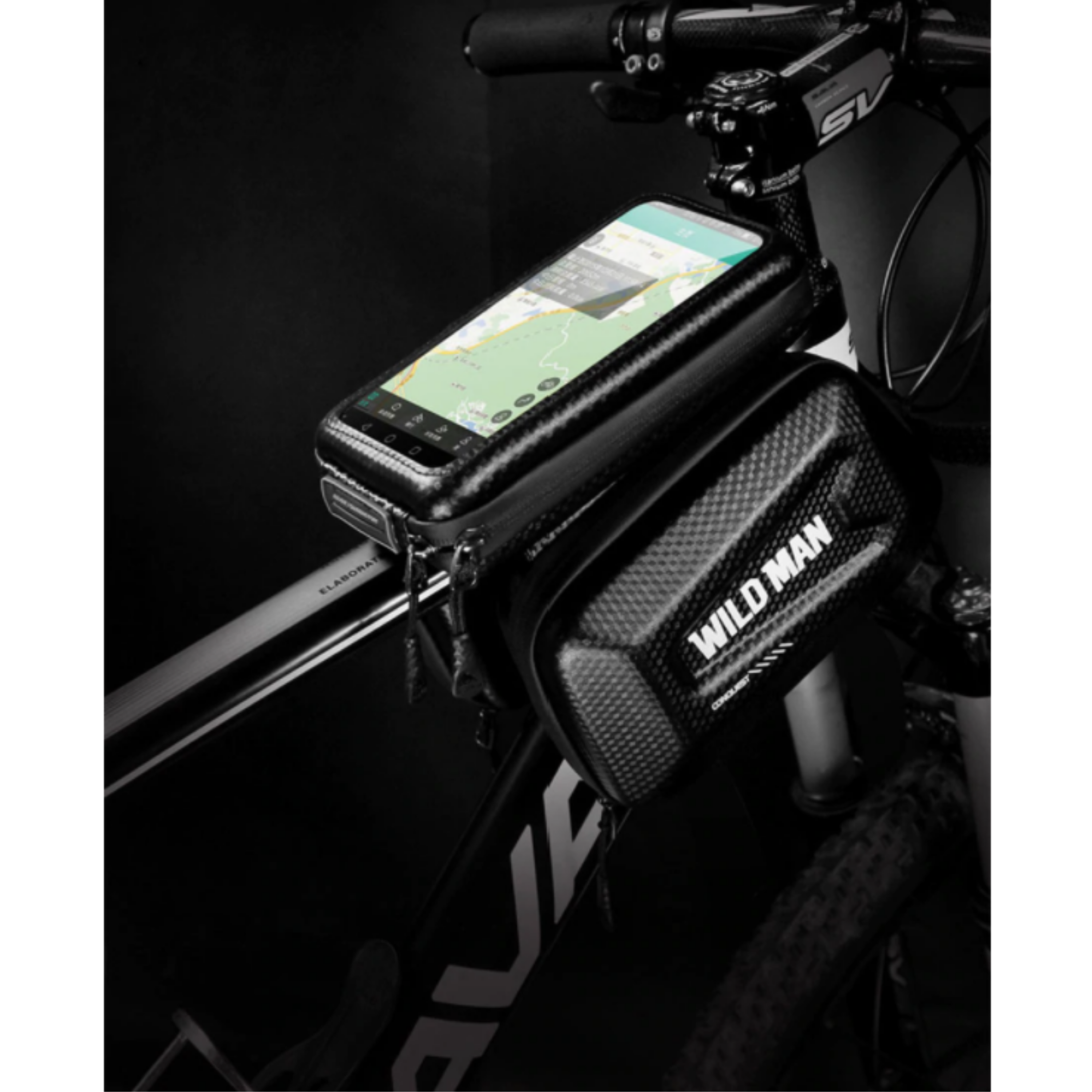 Waterproof Bicycle Frame Bag with Touch Screen Window