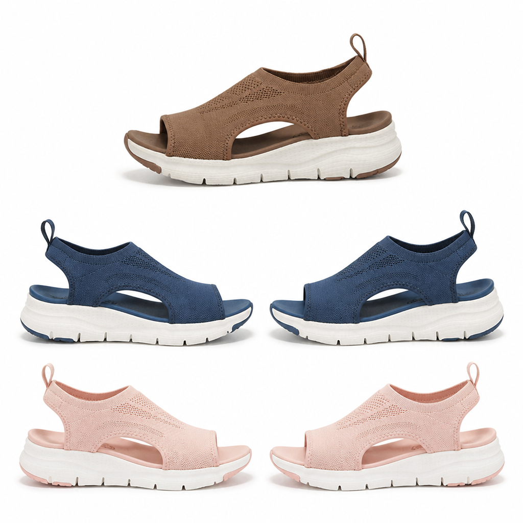 SlingFlexie™ – Breathable Knit Slingback Comfort Sandals with Arch Support