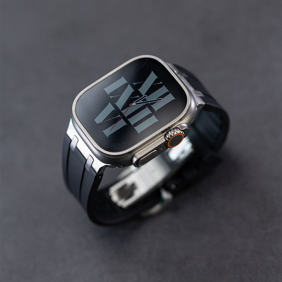 Thick Silicone Strap with Titanium Connector for Apple Watch
