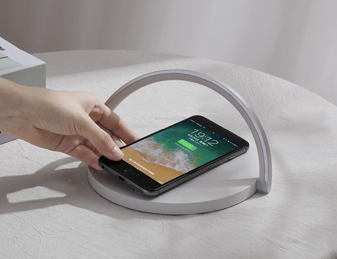 LED Nightstand Lamp with Wireless Charging Pad